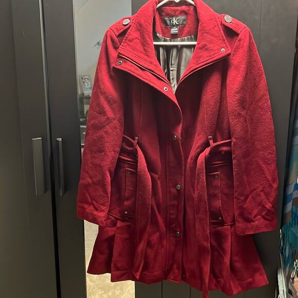 Dark red/maroon CK wool jacket - Picture 1 of 9